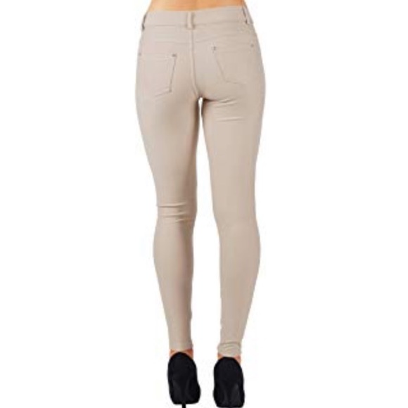 Camel color long jeggings - Picture 3 of 4